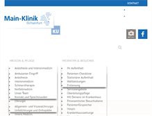 Tablet Screenshot of main-klinik.de
